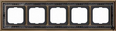 1725-843-500 Рамка Dynasty Латунь античная черная роспись 5-постовая 2CKA001754A4599 ABB фото