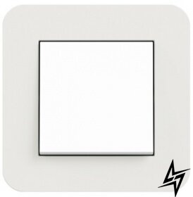 0211411 Рамка с белой подложкой E3 Светло-серый / Белый 1-постовая Gira фото
