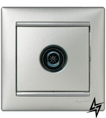 TV-розетка Legrand 770130 Valena Classic, алюминий, IP20 фото