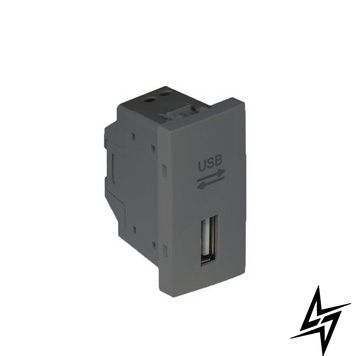 Розетка USB 1-мод Графіт 45437 SGR Efapel Quadro 45 фото