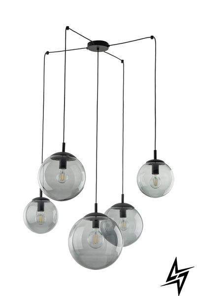 Люстра TK Lighting Esme 5382 на 5 ламп E27 чорний і сірий 220 &times; 19,5 &times; 400 см фото