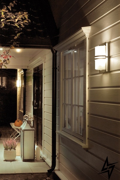 Настенный фасадный уличный светильник Norlys Basel 668ST ЛЕД 27927 фото в живую, фото в дизайне экстерьера