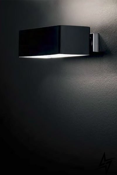 Настенный светильник Ideal Lux Box Ap2 Nero 9513 48306 фото в живую, фото в дизайне интерьера