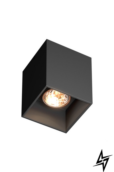 Точечный накладной светильник Zumaline Square 50475-BK 78386 фото в живую, фото в дизайне интерьера