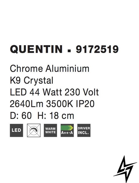 Стельовий світильник Nova luce Quentin 9172519 LED  фото наживо, фото в дизайні інтер'єру