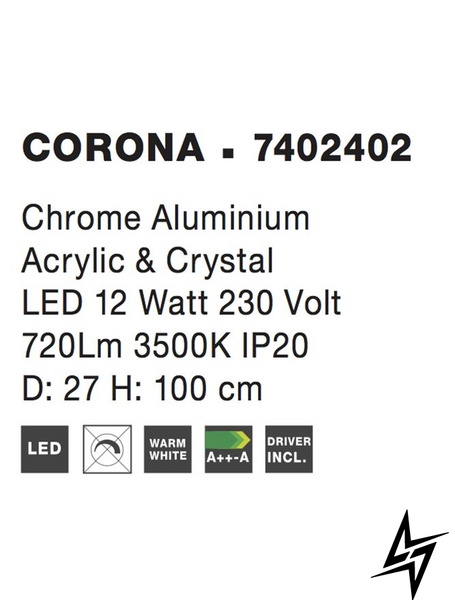 Підвісний світильник Nova luce Corona 7402402 LED  фото наживо, фото в дизайні інтер'єру