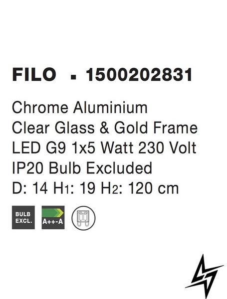 Подвесной светильник Nova luce Filo 1500202831  фото в живую, фото в дизайне интерьера