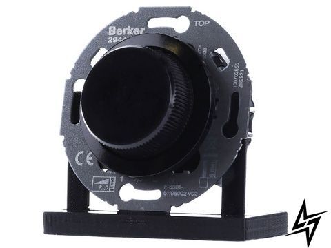 Димер універс. Комфорт 20-420Вт LED 3-100Вт 230V 1930+Glas чорний Berker 294411 WTN4011BG фото