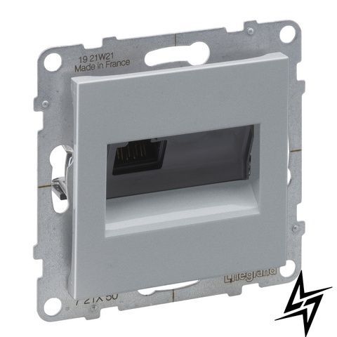 Розетка компьютерная 1-я RJ45 Cat5E/UTP для серии SUNO алюминий Legrand 721350 фото