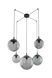 Люстра TK Lighting Esme 5382 на 5 ламп E27 чорний і сірий 220 &times; 19,5 &times; 400 см - зображення 3
