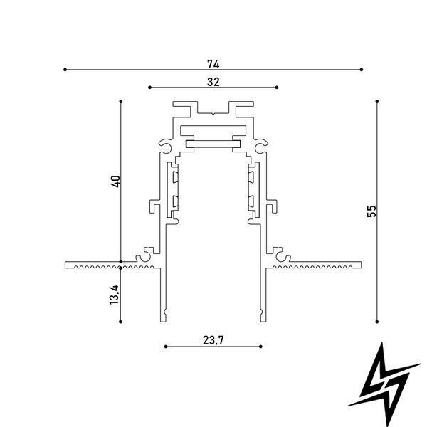Магнітний трек Kloodi KDMG-TRX 3M BK чорний, 3 м KDMG-TRX 3M BK фото