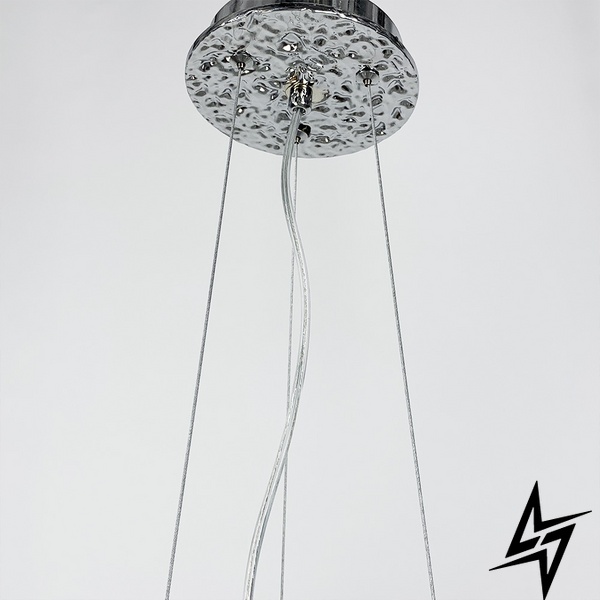 Изысканная серебряная люстра DIAMINA с хрустальными камнями LE41093 8xG9 60см Хром/Прозрачный 33007 CH фото в живую, фото в дизайне интерьера