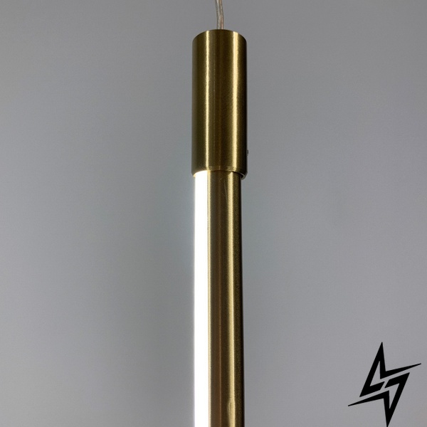 Лінійні золоті підвісні світильники в 3-х розмірах LE41193 LED 12W 4000K 100см Золото J 014 АВ фото наживо, фото в дизайні інтер'єру