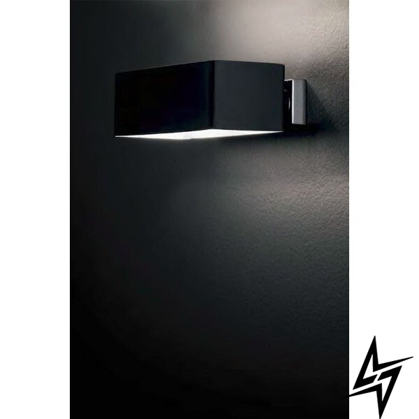 Настенный светильник Ideal Lux Box Ap2 Nero 9513 48306 фото в живую, фото в дизайне интерьера