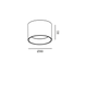 LTX 02.0980.9.930.WH Накладний стельовий світильник PRISMA S, D99мм, H80мм, LED 9W, 3000K, 720Lm, 60&deg;, CRI>90, UGR>19, 220V-240V, IP20, мікропризма, білий - зображення 2