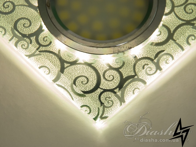 Светильник со встроенной светодиодной подсветкой D23-31679 Прозрачный 7070S фото в живую, фото в дизайне интерьера