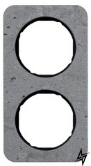 Двухместная рамка R.1 10122374 (серый/черная) Berker фото