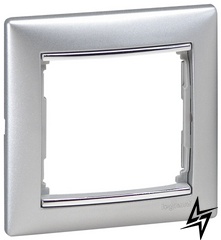 Рамка одинарна Valena алюміній/срібло 770351 Legrand фото