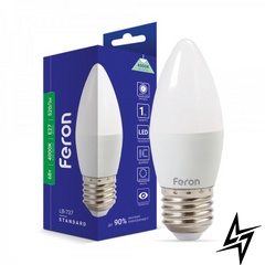 LED лампа Feron 25680 Standart E27 6W 4000K 3,7x10,2 см фото