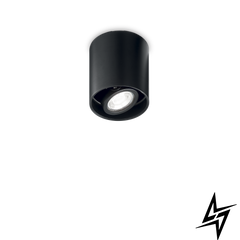 Точковий накладний світильник Ideal Lux Mood Pl1 D09 Round Nero 243924 47668 фото наживо, фото в дизайні інтер'єру