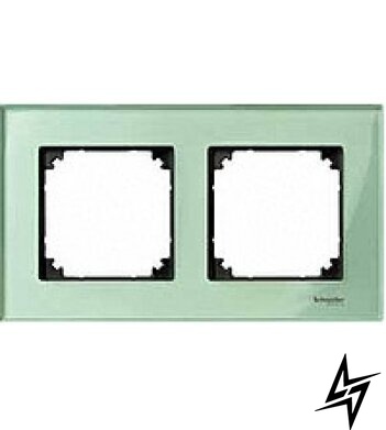 Рамка подвійна M-ELEGANCE glass зелений Schneider Electric Merten MTN404204 фото