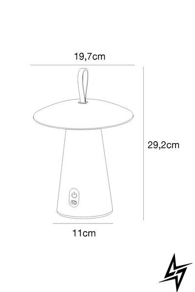 Аккумуляторная настольная лампа Nordlux Ara 2318245008 бежевая 2 Вт 3000 K IP54 2318245008 фото