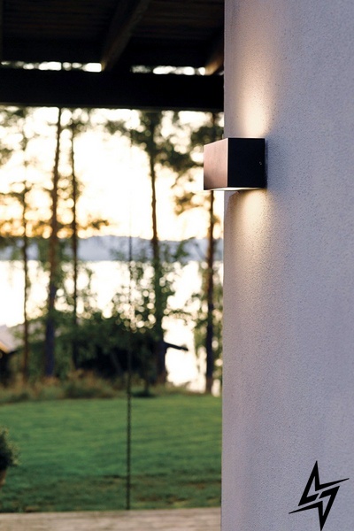 Настінний фасадний вуличний світильник Norlys Asker 1510GR LED 27902 фото наживо, фото в дизайні екстер'єру