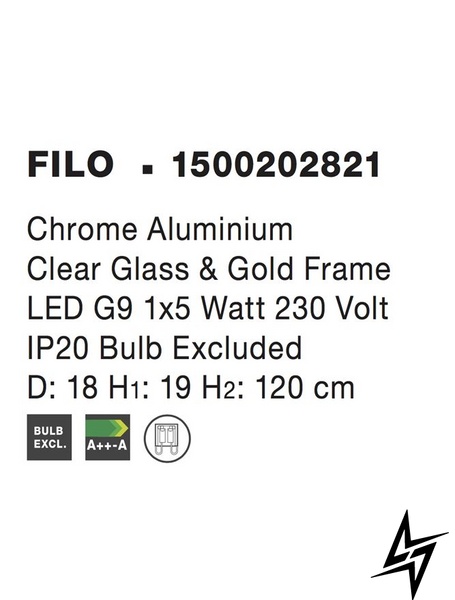 Подвесной светильник Nova luce Filo 1500202821  фото в живую, фото в дизайне интерьера