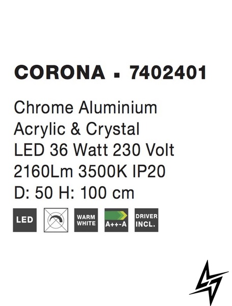 Подвесной светильник Nova luce Corona 7402401 ЛЕД  фото в живую, фото в дизайне интерьера