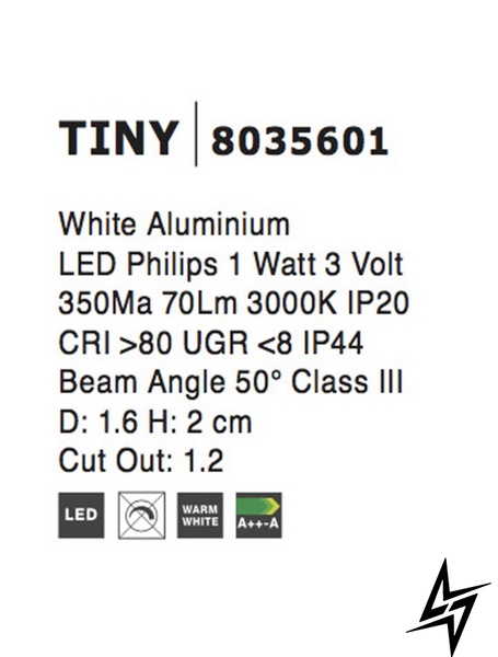 Врізний точковий світильник Nova luce Tiny 8035601 LED  фото наживо, фото в дизайні інтер'єру