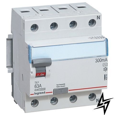УЗО TX3 4P 40A 300мА AC, 403043 Legrand фото