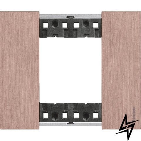 Декоративная рамка BTicino KA4802ZM Living Now, 2 модуля, медь, металл KA4802ZM фото