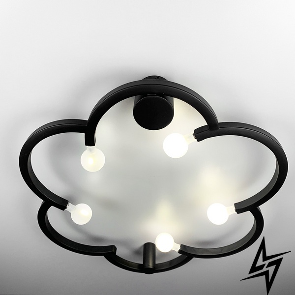 Дизайнерский черный светильник в американском стиле FAIRY LE41244 5xG4 45x7x45см Черный/Белый SC 9/5 BK фото в живую, фото в дизайне интерьера