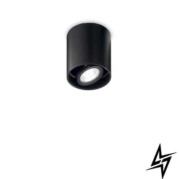 Точечный накладной светильник Ideal Lux Mood Pl1 D09 Round Nero 243924 47668 фото в живую, фото в дизайне интерьера