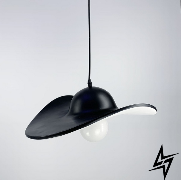 Светильник-шляпа LE26526 1xE27 40x18x40см Черный SE 04 BK фото в живую, фото в дизайне интерьера