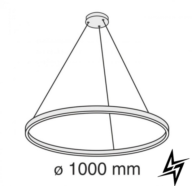 Светильник подвесной KLOODI CIRCLE2830 PE1000 4K BK ЛЕД  фото в живую, фото в дизайне интерьера