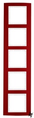 П'ятимісна рамка B.3 10153022 (червона / полярна білизна) Berker фото