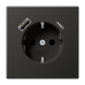 USB-розетка JUNG AL1520-15CAAN LS 990 USB SCHUKO, антрацитова - зображення 2