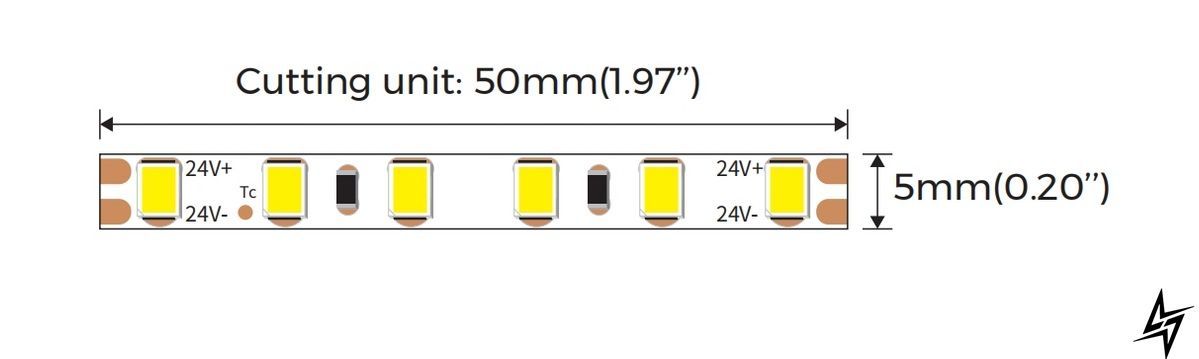 LED лента COLORS 120-2835-24V-IP20 9.6W 860Lm 3000K 5м DJ120-24V-5mm-WW9 DJ120-24V-5mm-WW9 фото