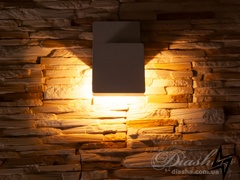 Плоский фасадный LED светильник D23-31058 Белый DFB-5001-Z-WH фото в живую, фото в дизайне экстерьера