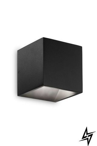 Вуличний настінний світильник Ideal Lux Rubik AP Nero 269320 LED 8,5 Вт 3000 K, чорний, 10 &times; 10 &times; 10 см фото