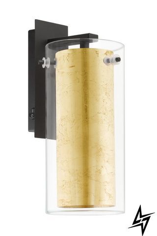 Настенное бра Eglo Pinto Gold 97839 черное E27 97839 фото