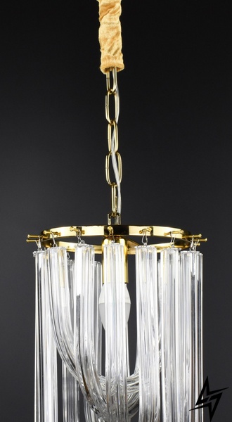 Потолочная люстра подвесная на 1 лампочку L23-37484 Золото SA36-200 фото в живую, фото в дизайне интерьера