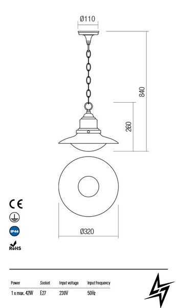 90094 Подвесной светильник Redo ELIO IP44 DG  фото в живую, фото в дизайне экстерьера