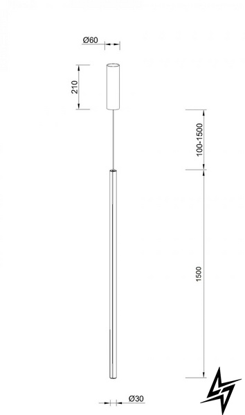 Светильник подвесной KLOODI KD-JD 1500 57W 3К ALU ЛЕД  фото в живую, фото в дизайне интерьера