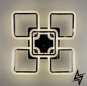 Стельова люстра з пультом дк LED на 4+1 ріжки квадратної форми A2400/4+1 RGB CH фото