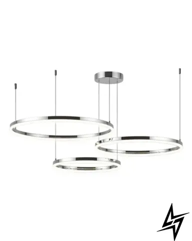 LED-люстра на три кольца в хромированном каркасе 60+50+40 см 26-11578 фото