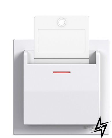 Вимикач картковий Schneider Electric EPH6200121 Asfora, білий, глянцевий, 10 А, IP20 EPH6200121 фото