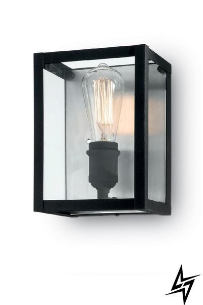 Настінний світильник Ideal Lux Igor AP1 092836 на 1 лампу E27, чорний, 17 &times; 23 &times; 14 см фото