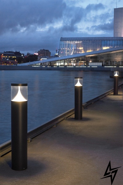Вуличний стовпчик Norlys Egersund 1280GR LED 28009 фото наживо, фото в дизайні екстер'єру